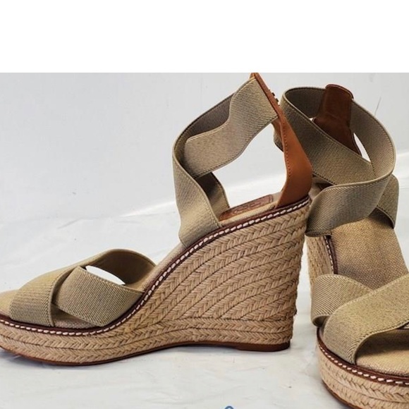 Tory Burch Women's Frieda Platform Wedge Espadrille Sandals Size 8.5 - Picture 6 of 6